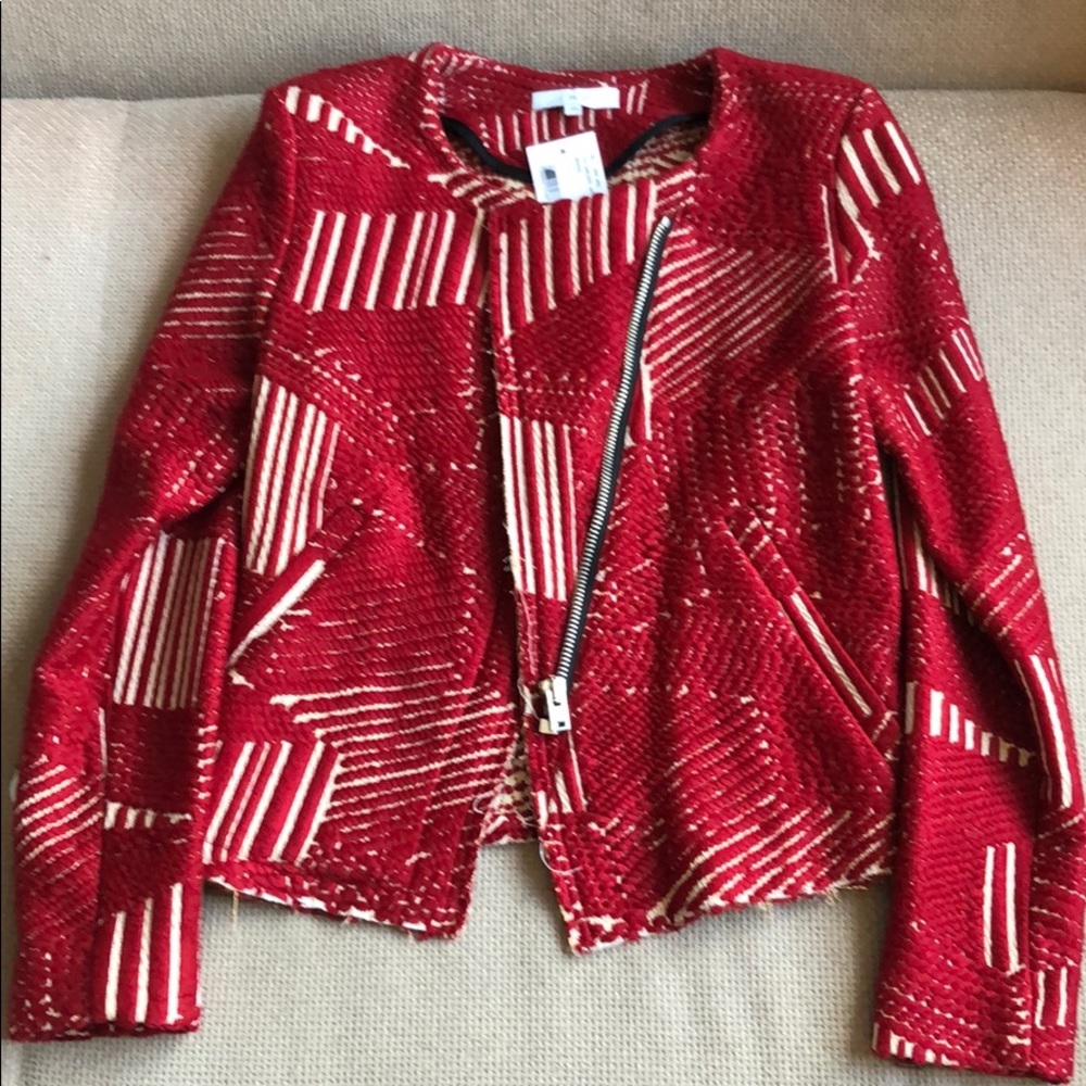 IRO Mepsie red tweed jacket
